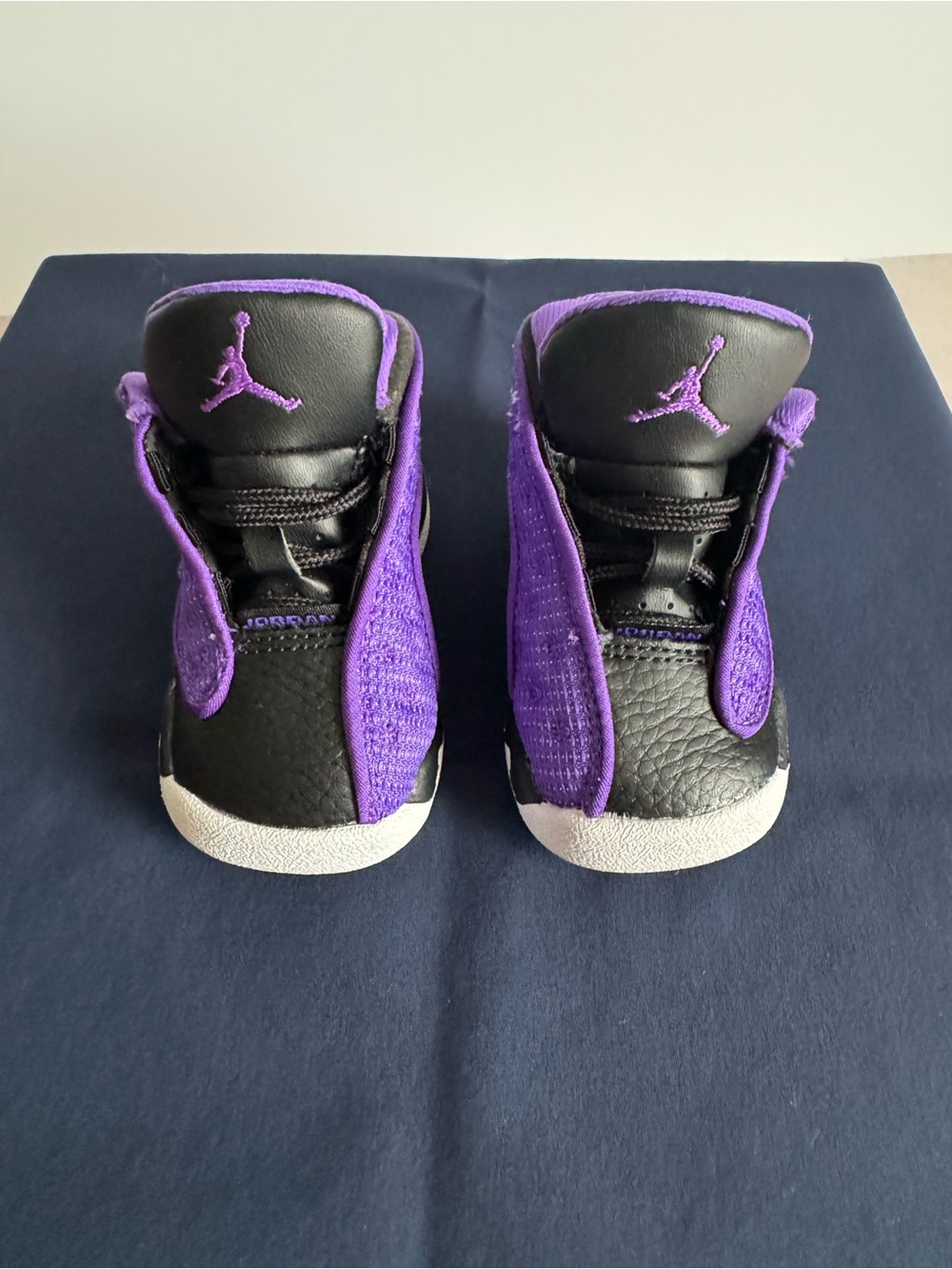 Jordan Kids Black & Purple High-Top Sneakers, New without box.